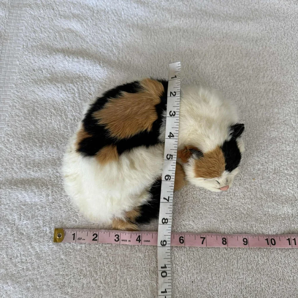 Cat Toy One Size White Black Calico Sleeping Cat